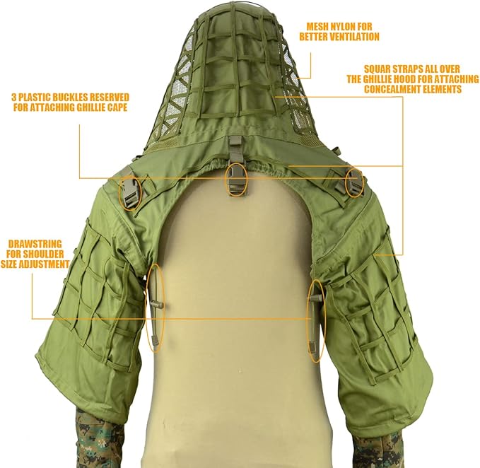 Ghillie Suits Foundation, Tactical Sniper Coats/Viper Hoods