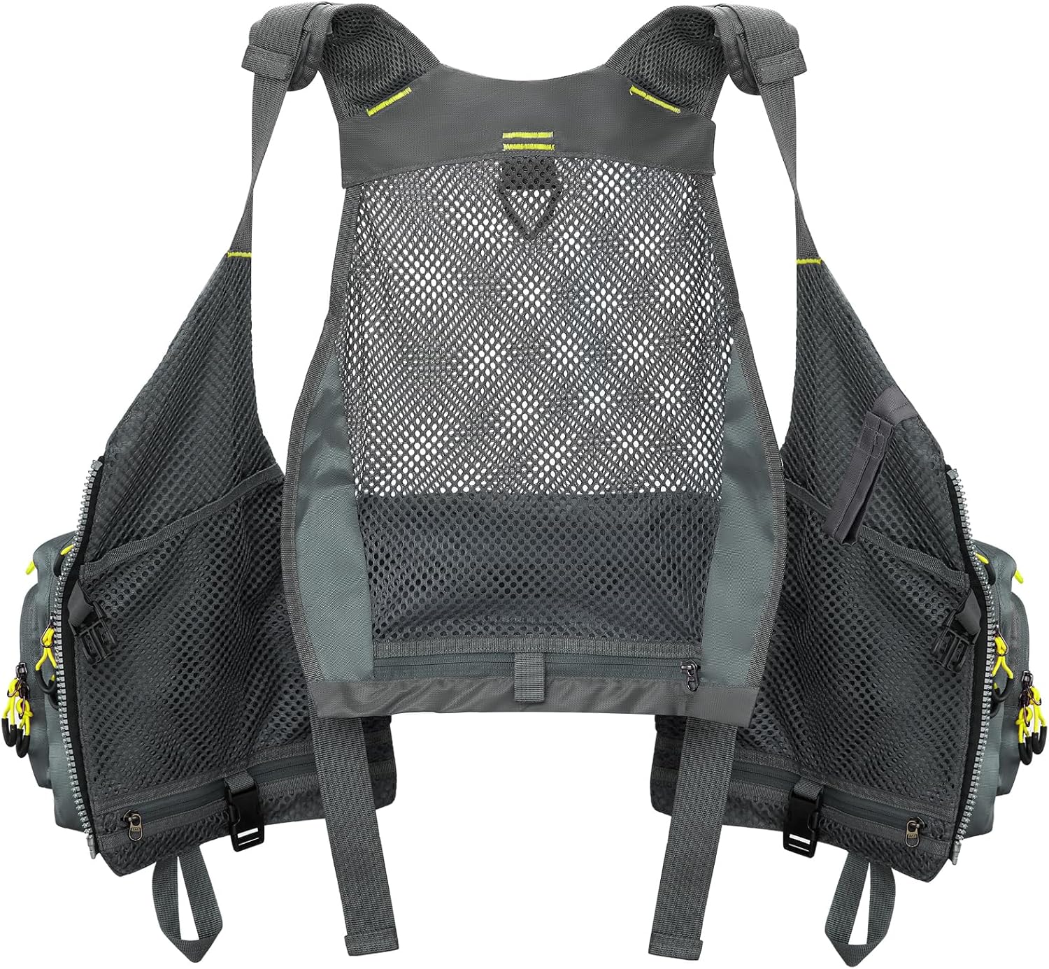 Fly Fishing Vest for Men Women, Comfortable Adjustable Fishing Vest with Multi-Pockets Reflective Stripes