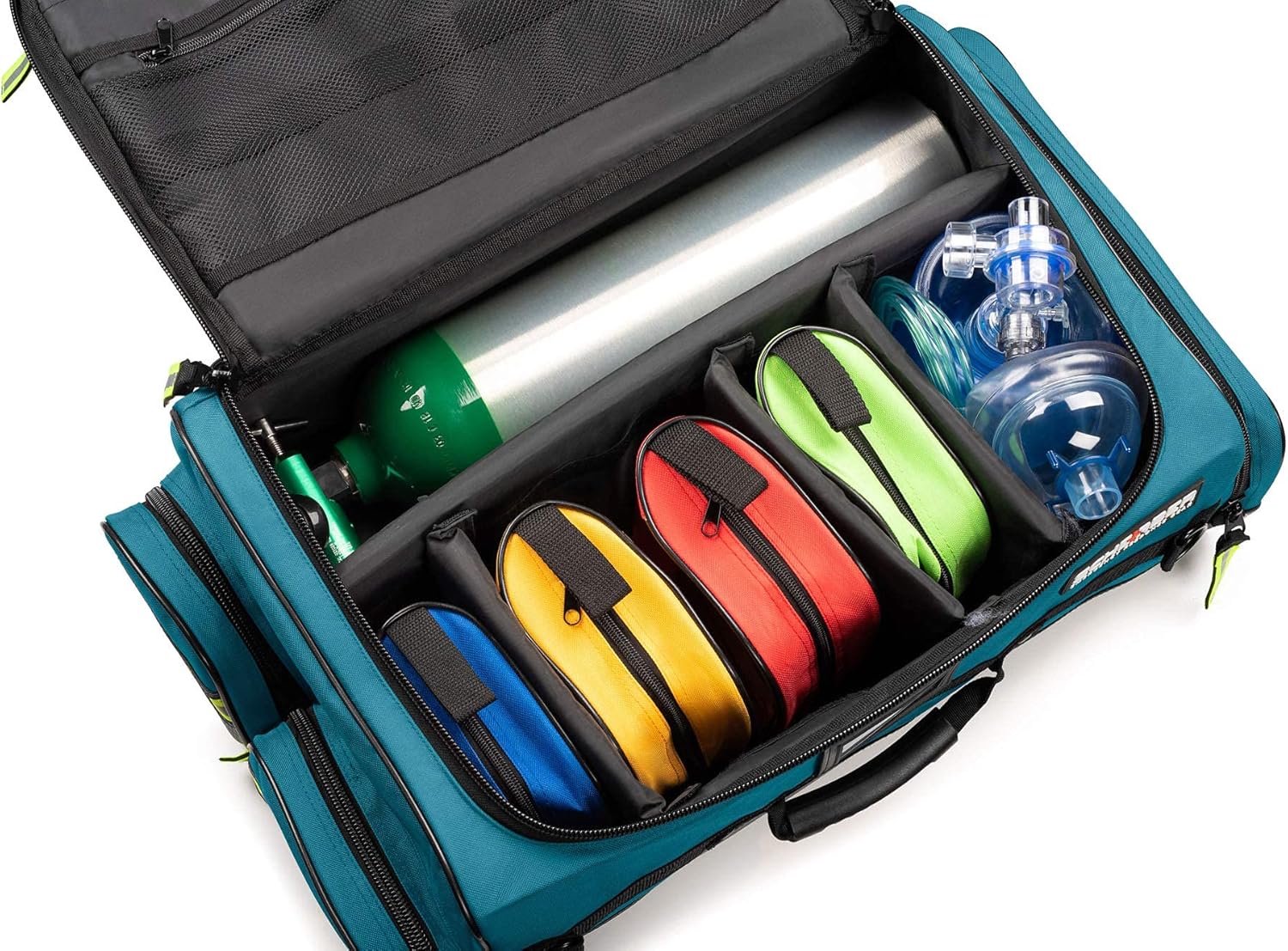 Fully-Stocked Premium First Responder Bag | HSA/FSA Approved | Large Pro EMT/EMS Trauma, Bleeding & Oxygen Medical Kit | CAT Tourniquet, HyFin Chest Seal & 250+ First Aid Supplies