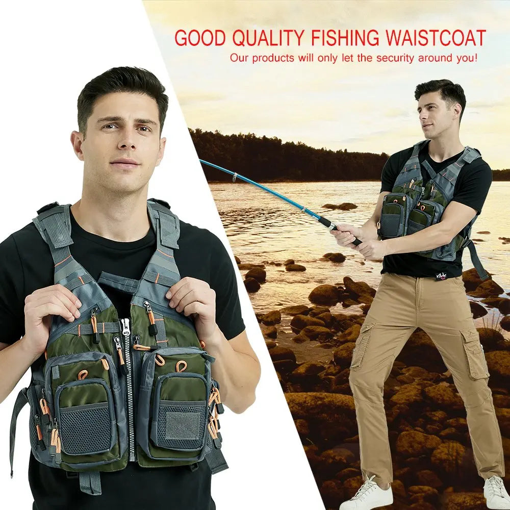 Life Vest Life Jacket Fishing Outdoor Sport Flying Respiratory Jacket Safety Vest Survival Utility Vest