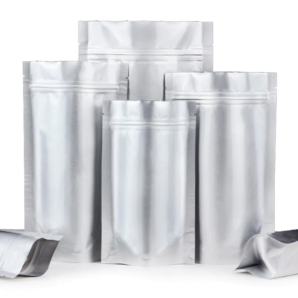 100 Silver Mylar Food Storage Bags