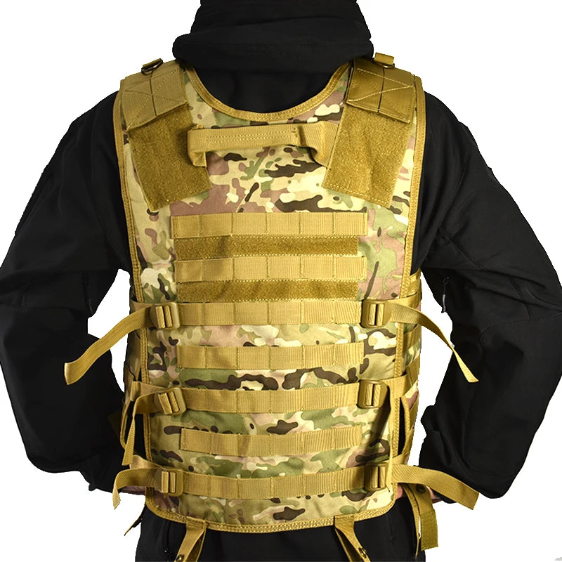 FLCS Tactical MOLLE Vest With Breathable Mesh Adjustable Outdoor Molle Modular Utility Vest