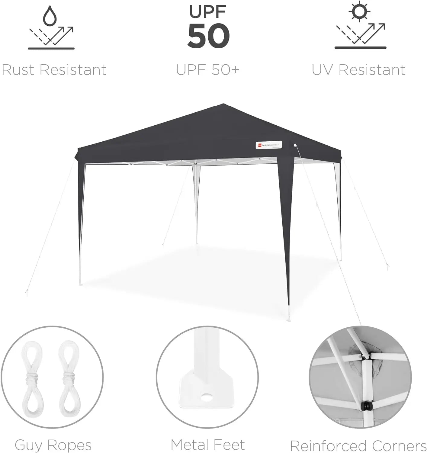 10x10ft Pop Up Canopy Outdoor Portable Folding Instant Lightweight Gazebo Shade Tent w/Adjustable Height