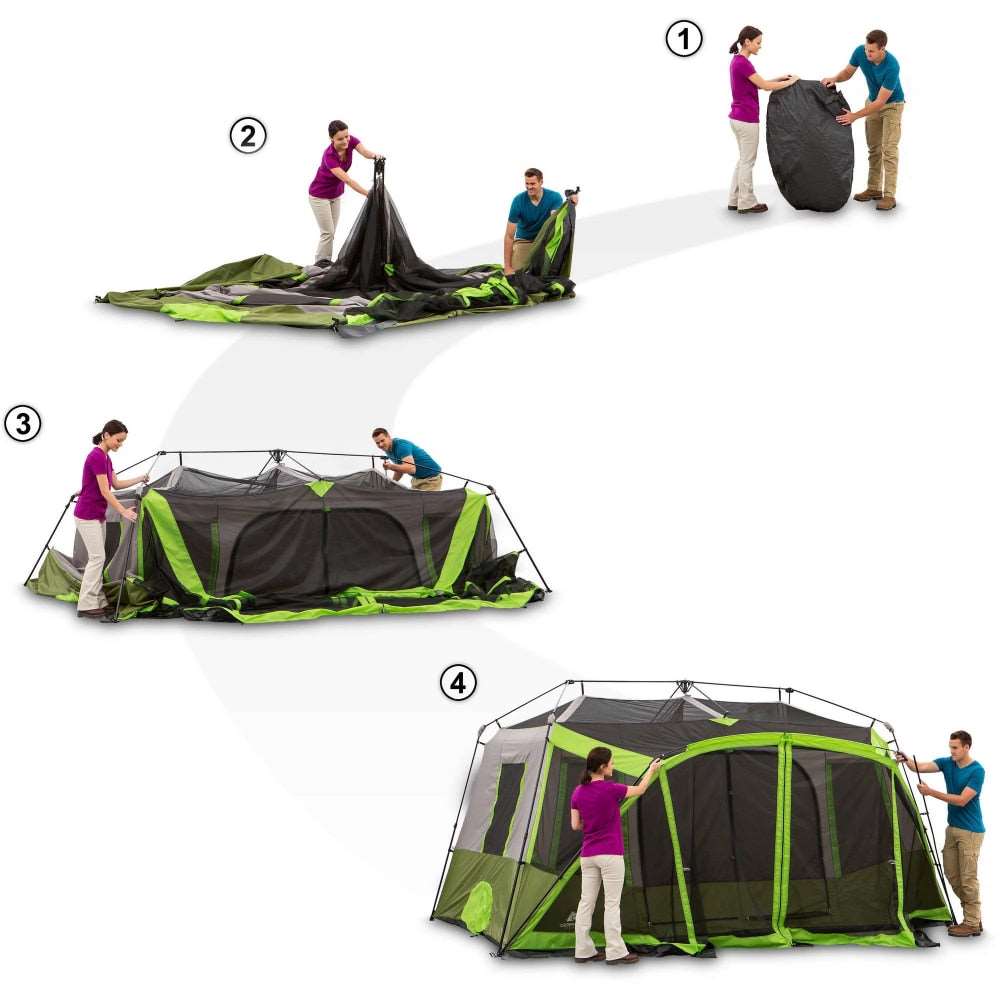 9 Person 2 Room Instant Cabin Tent