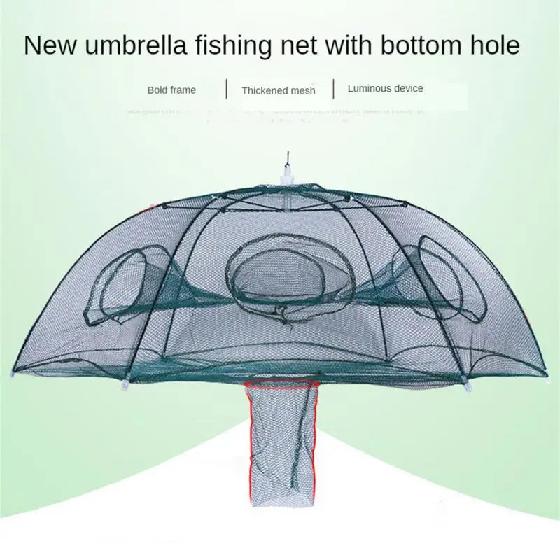Portable Hand Casting Fish Trap Net 4-16 Holes