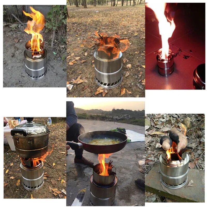 Collapsible Portable Wood Stove For Backpacking