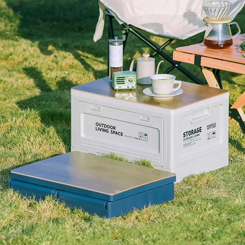 Folding Storage Box, Portable Camping Box With Large Capacity