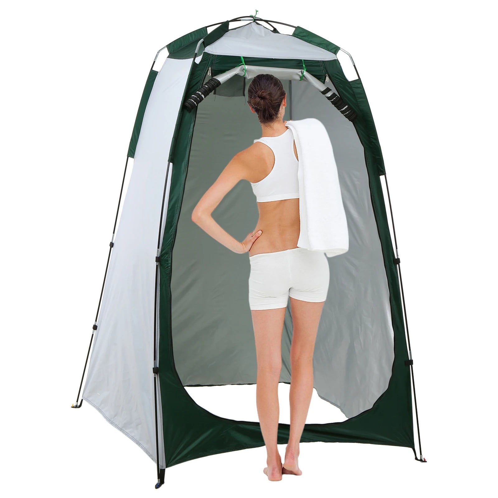 Portable Shower Toilet Changing Tent Sun Rain Shelter Privacy Shelter Tent with Window for Outdoor Camping Beach Bathroom
