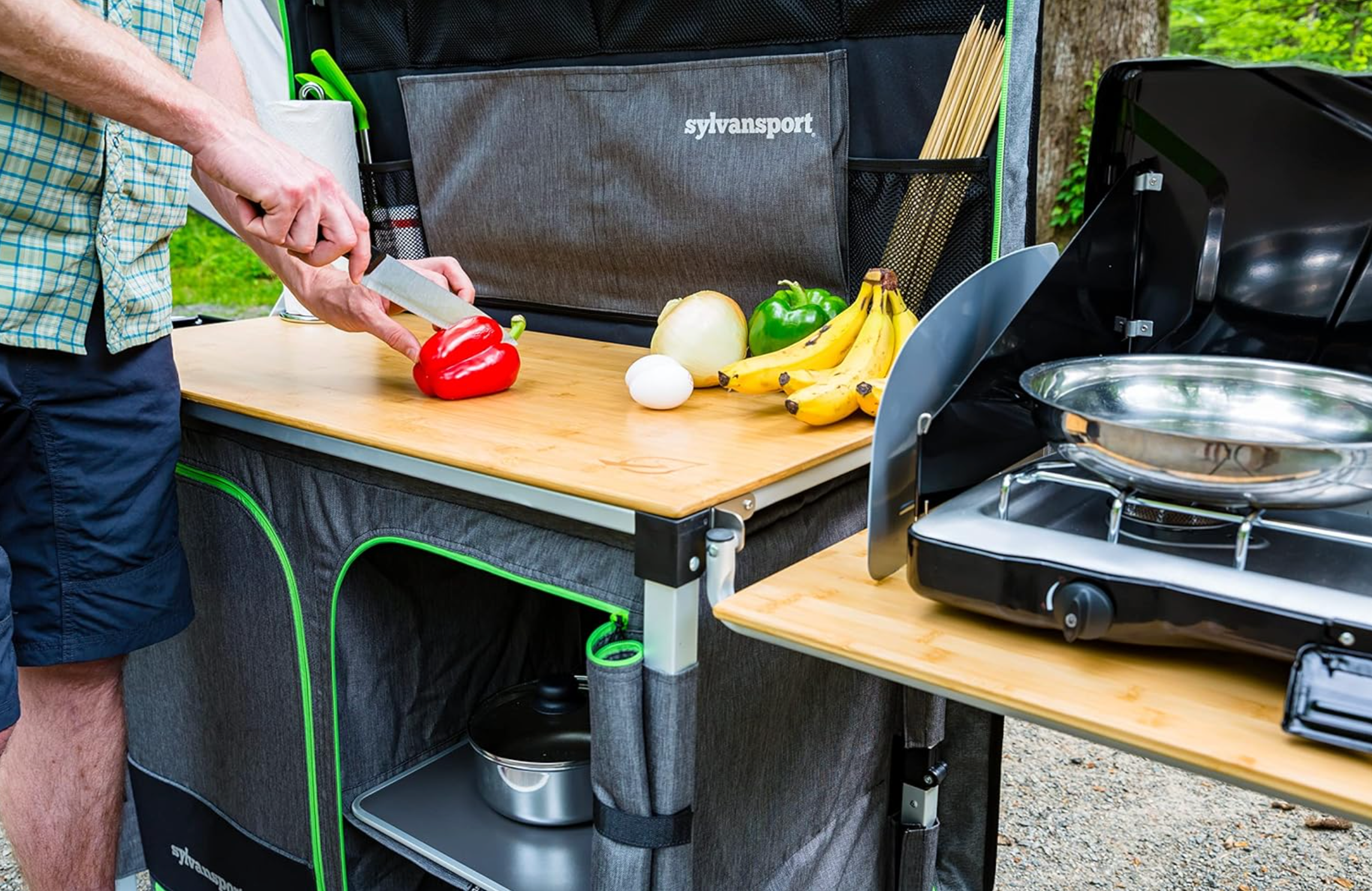 Outdoor Camp Kitchen System for Easy Cooking, Clean Up, Camping Meal Prep, Glamping and Camping Essentials