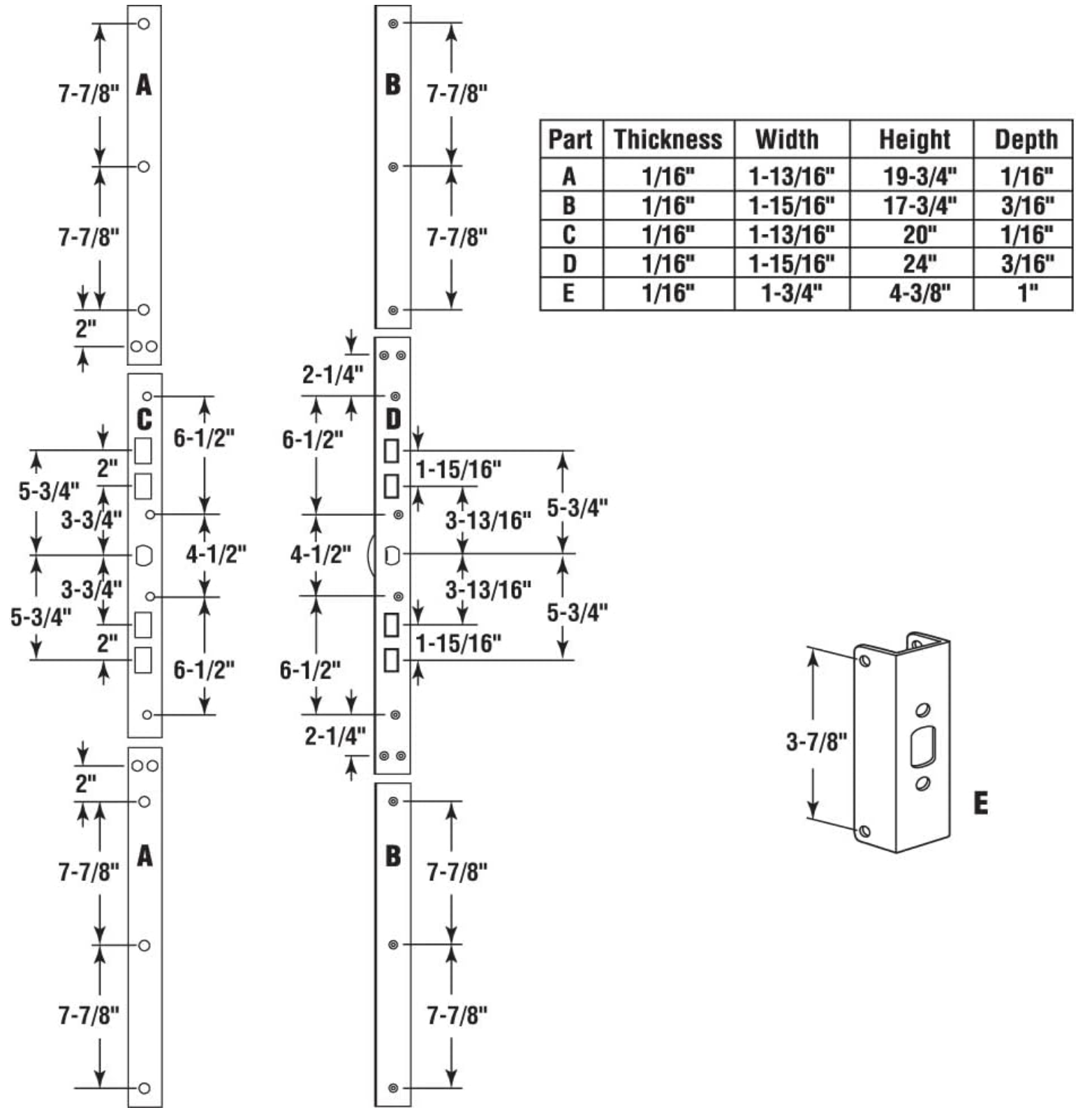 Door Jamb Steel Reinforcement Kit