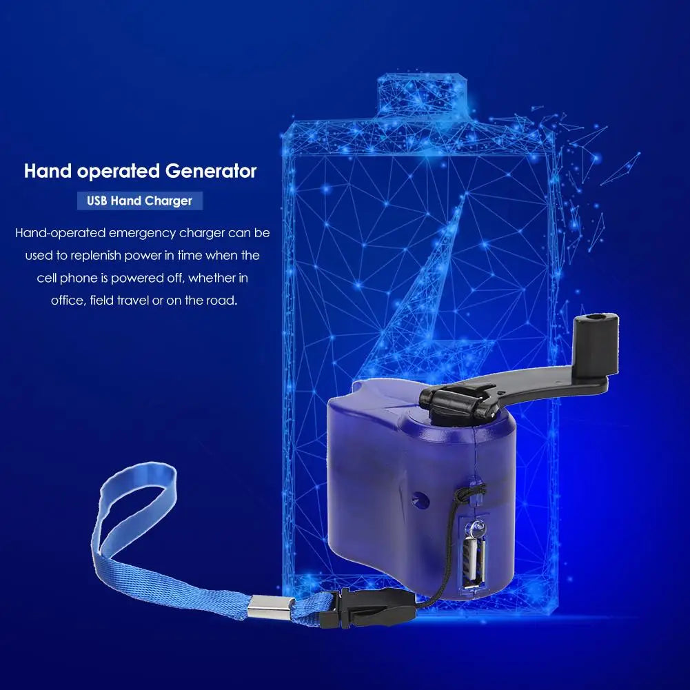 Portable Hand Crank USB Phone Emergency Charger