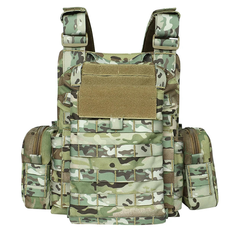 Tactical Vest Pouches Plate Carrier Vest, Hunting Armor, Adjustable Training Vests Breathable 3D Mesh Liner